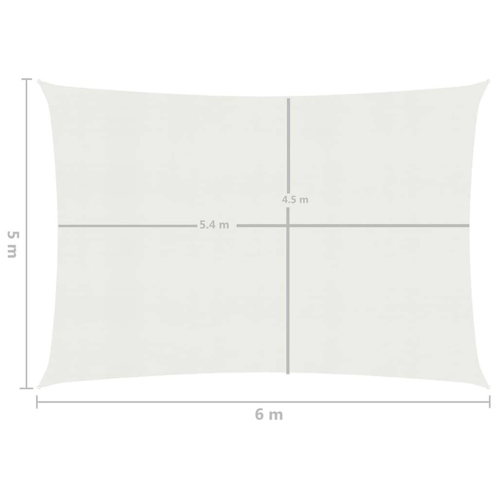 Helloshop26 - Voile d'ombrage 160 g/m² PEHD 5 x 6 m blanc - Image 6