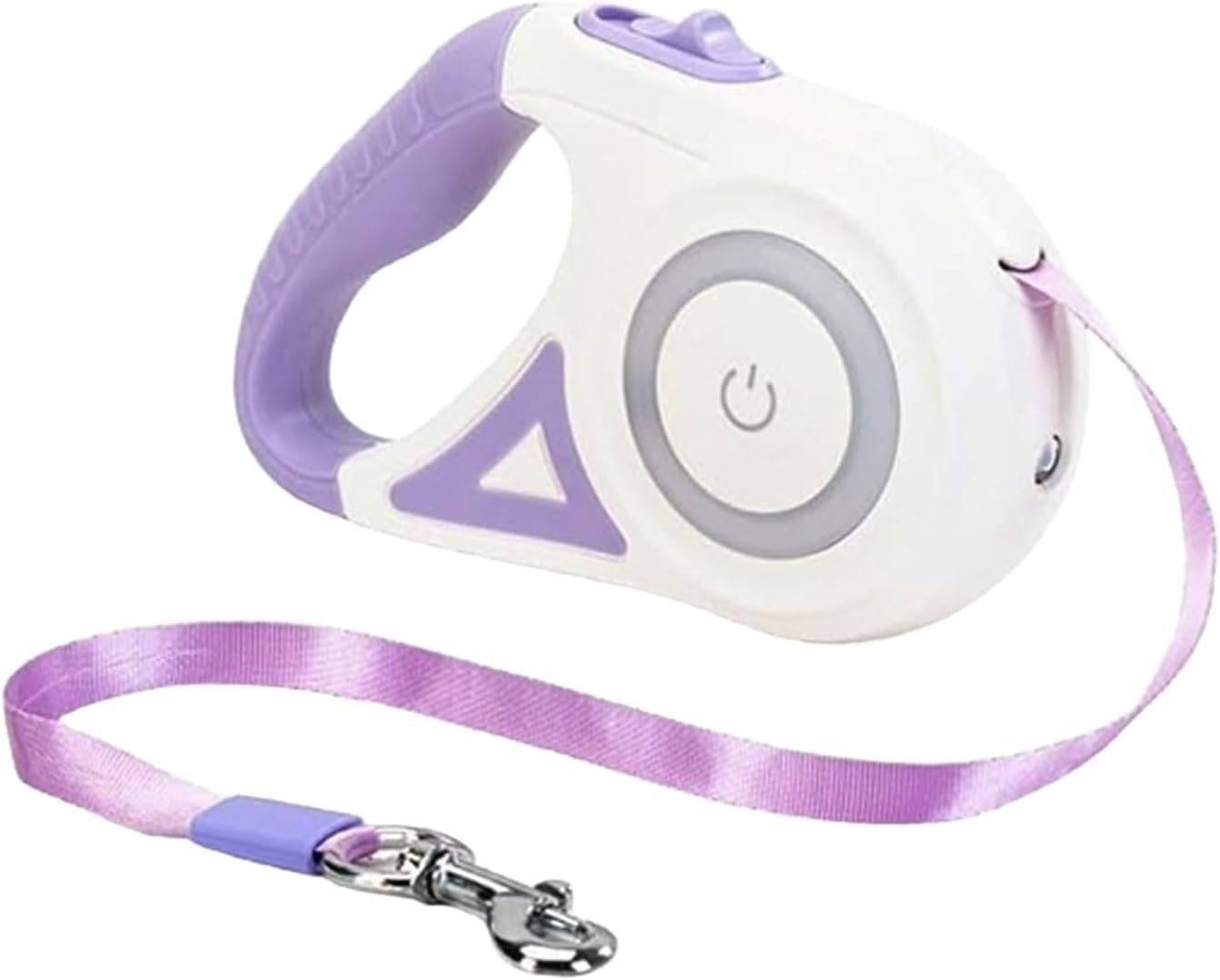 Laisse rétractable pour chien éclairée avec lumière de sécurité LED avant, laisse d'entraînement anti-enchevêtrement à 360°-Lytech - Image 1