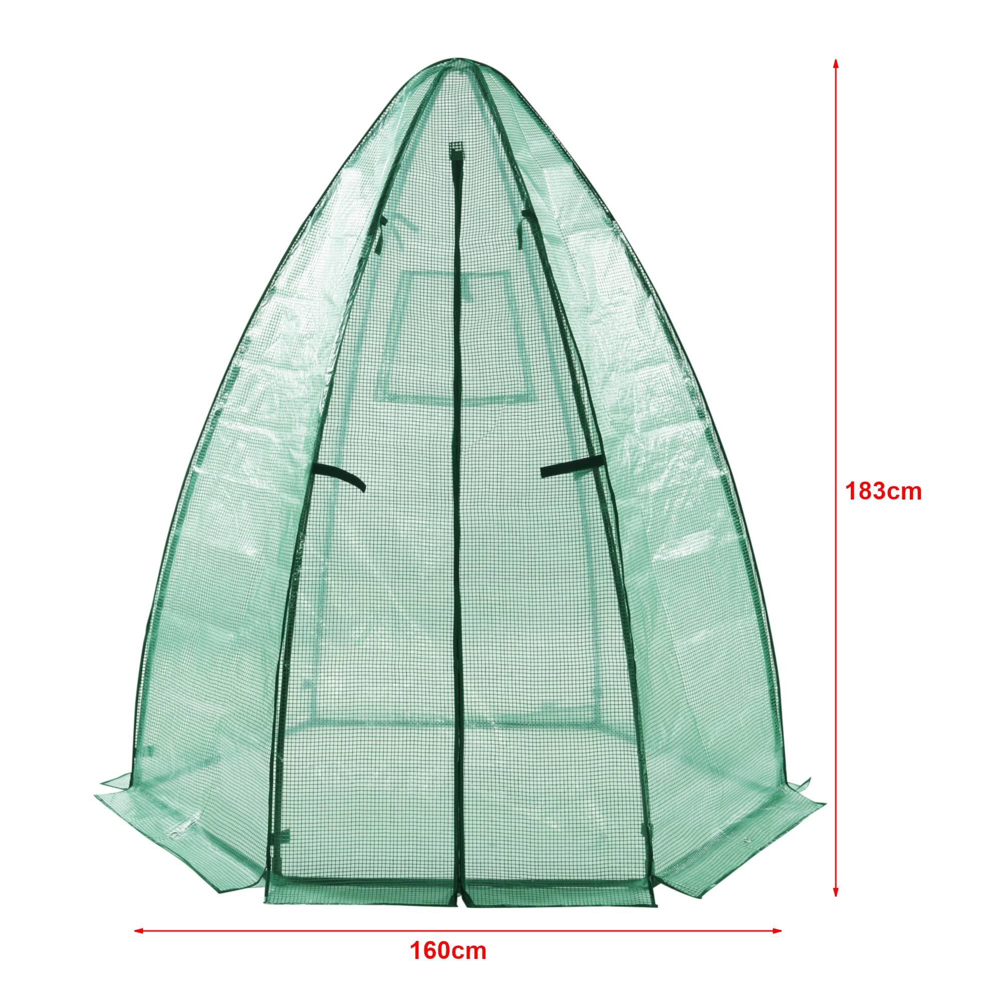 Serre de jardin Hunze 183 x 160 cm vert [en.casa] - Image 4