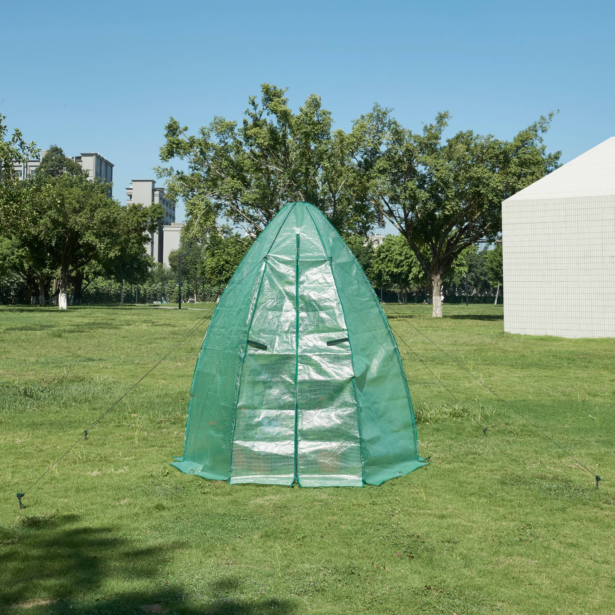 Serre de jardin Hunze 183 x 160 cm vert [en.casa] - Image 3