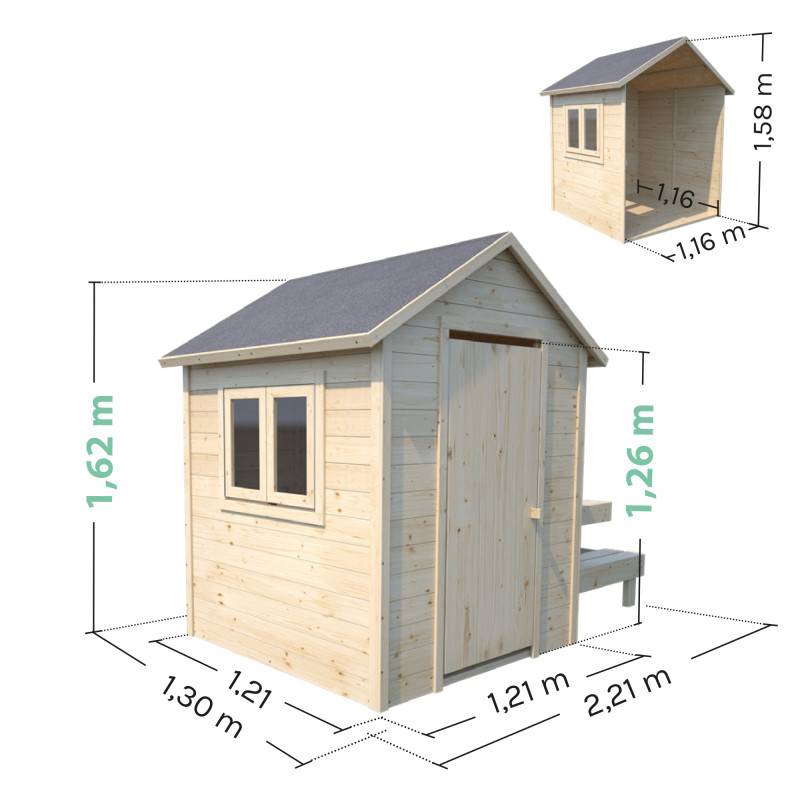 Soulet - Cabane en bois avec table pique-nique TIANA - Image 3