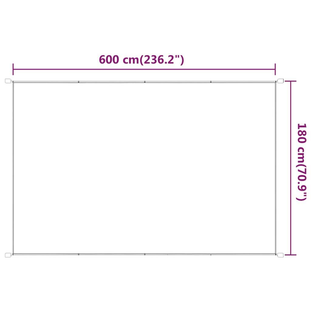 Helloshop26 - Auvent vertical 180x600 cm tissu oxford anthracite - Image 5