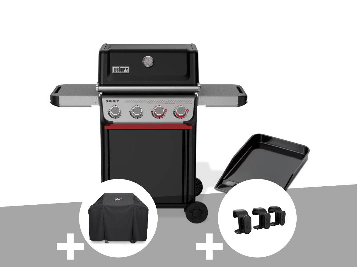 Weber - Barbecue à gaz Spirit E-425 mix plancha émaillée + Housse + Crochets pour accessoires  - Weber - Image 1