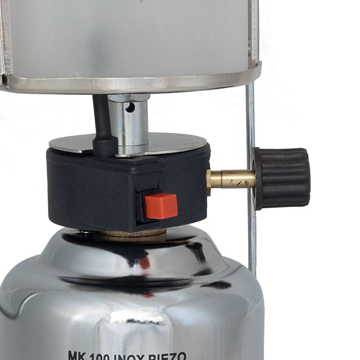 Lampe à gaz piezo 140W Coque Inox Verre Pyrex pour cartouche gaz 190g Lanterne camping CAMPER GAZ - Image 3