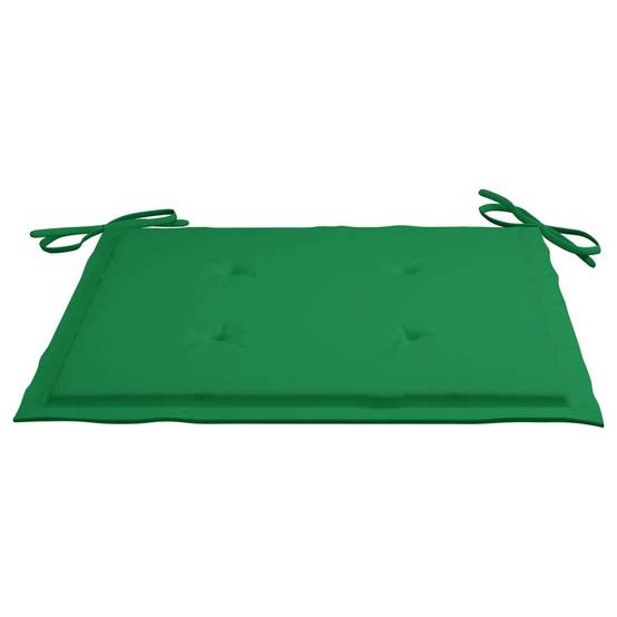 Chaises jardin bois teck inox coussin vert 60 x 56 x 85 cm - PANGIVO - Image 8