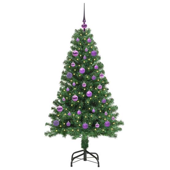 Sapin de Noël, Arbre de Noël artificiel Vert 150 cm PVC, Acier et Plastique u3089q - Image 3