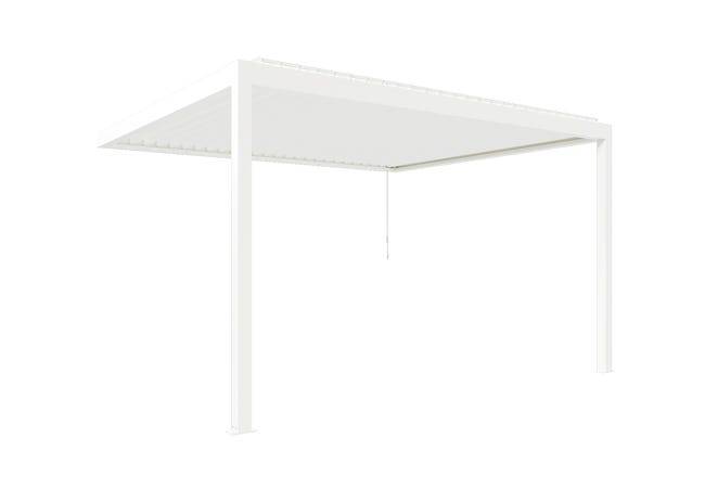 Pergola Bioclimatique Aluminium Adossée Blanc 4x3,5 Manuelle S ORIAL France - Image 3