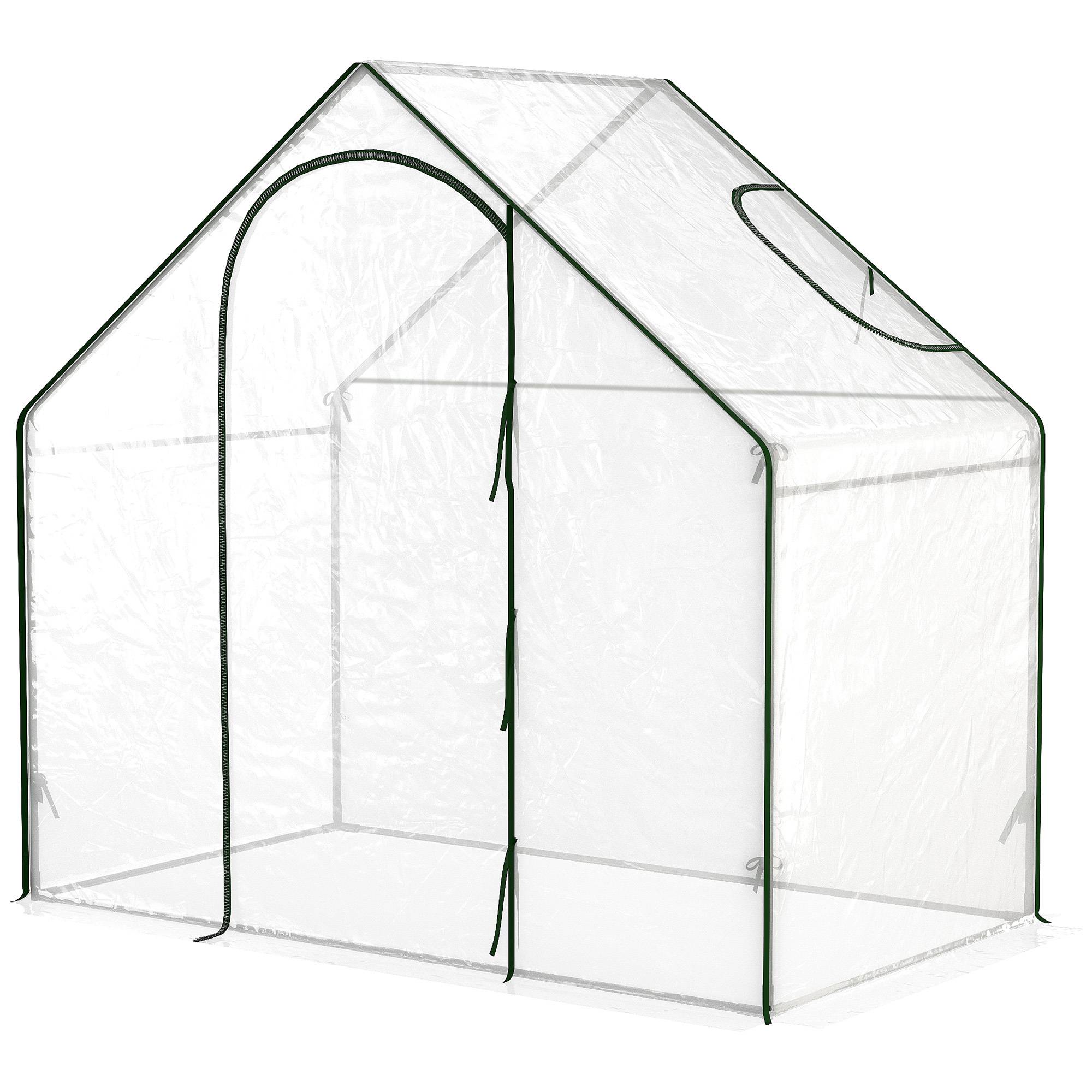 Sans Marque - Serre de Jardin Balcon terrasse Serre pour tomates 1,8L x 1l x 1,68H m Acier plastique imperméable Transparent Vert - Image 2