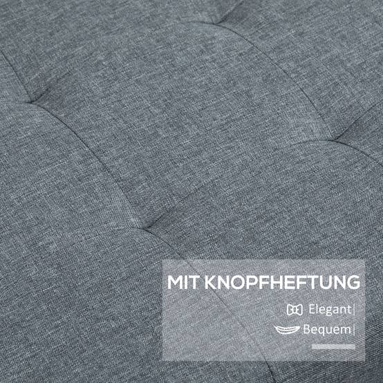 ComfortXL - Banc Coffre de Rangement Rembourré Aspect Lin pour Chambre Salon Bout de Lit Gris – ComfortXL Outdoor Living - Image 5