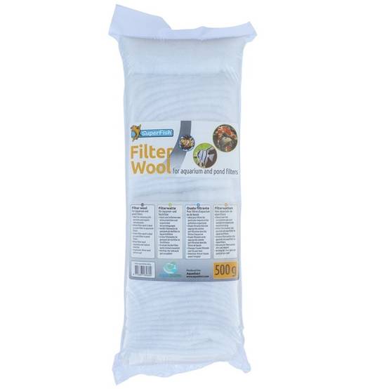 Ouate - Perlon blanc 500 gr pour filtre d'aquarium