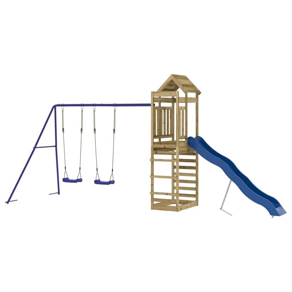 Aire de jeux d'extérieur - Jeu Plein air enfant bois de pin imprégné-JU1541 - Image 4
