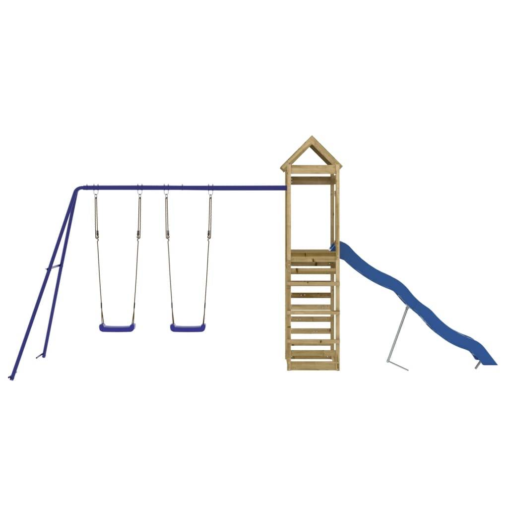 Aire de jeux d'extérieur - Jeu Plein air enfant bois de pin imprégné-JU1541 - Image 3