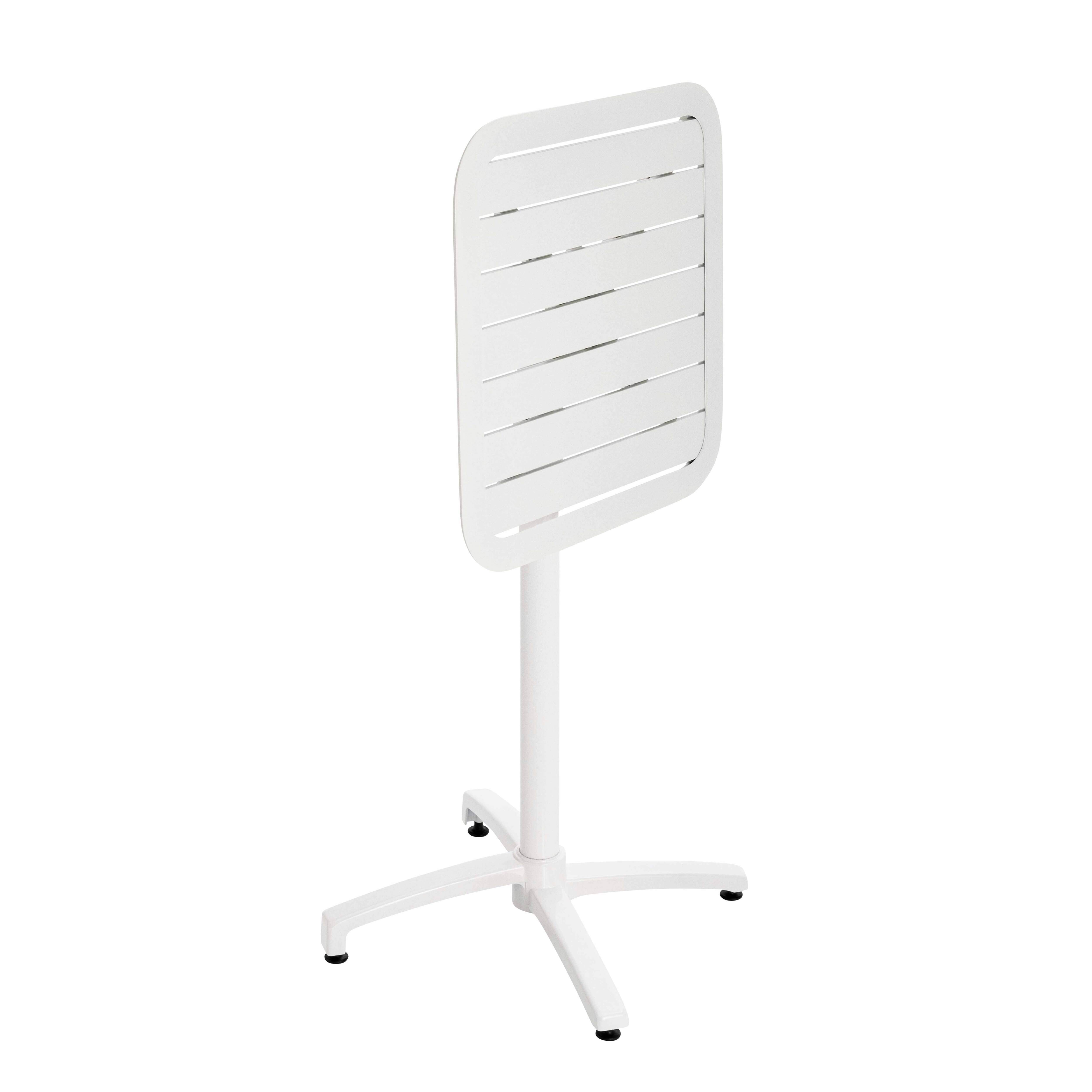 Oviala - Ensemble table haute de terrasse et 2 chaises en aluminium blanc Almada - Oviala - Image 3