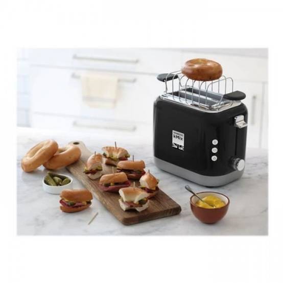 Grille Pain - Toaster Electrique kMix - KENWOOD - TCX751BK - 2 fentes - Fonction baguette et décongélation - Noir - Image 3
