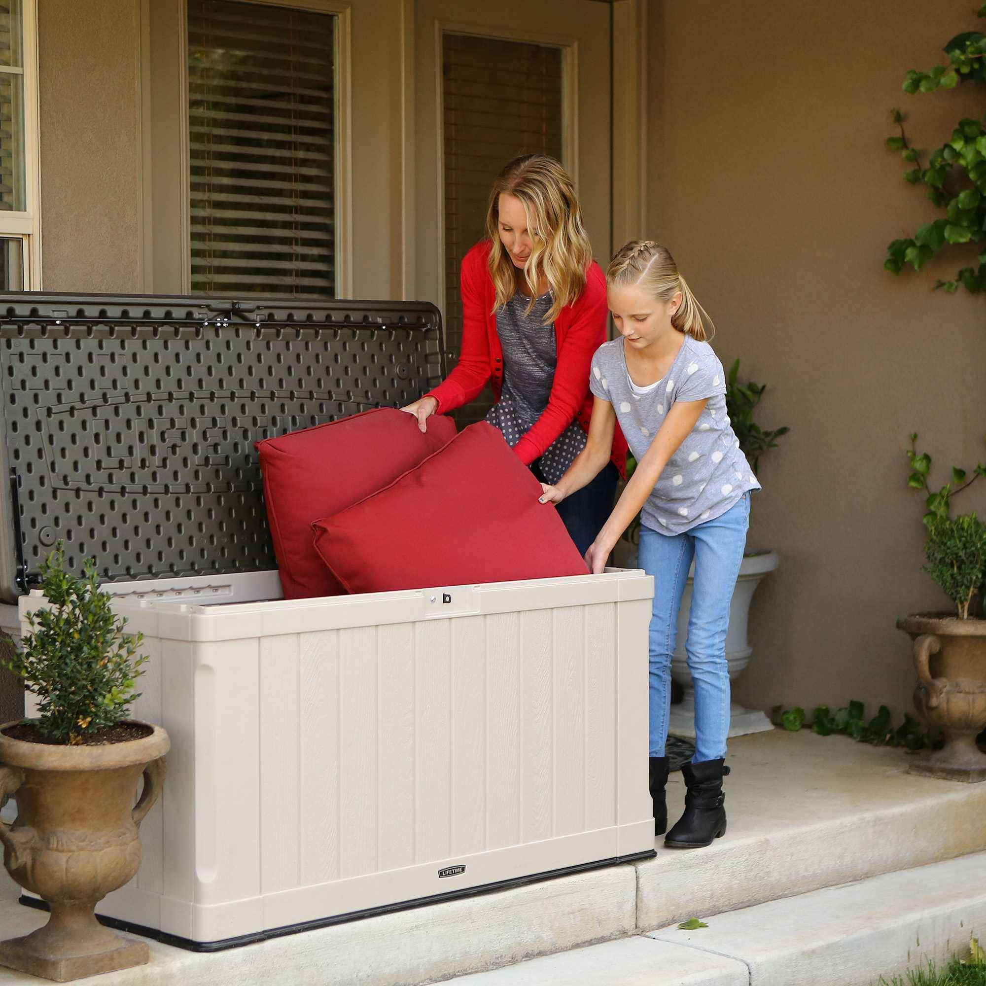 Lifetime - Coffre de rangement d'exterieur résine verrouillable 439L LIFETIME #60186 - Image 6