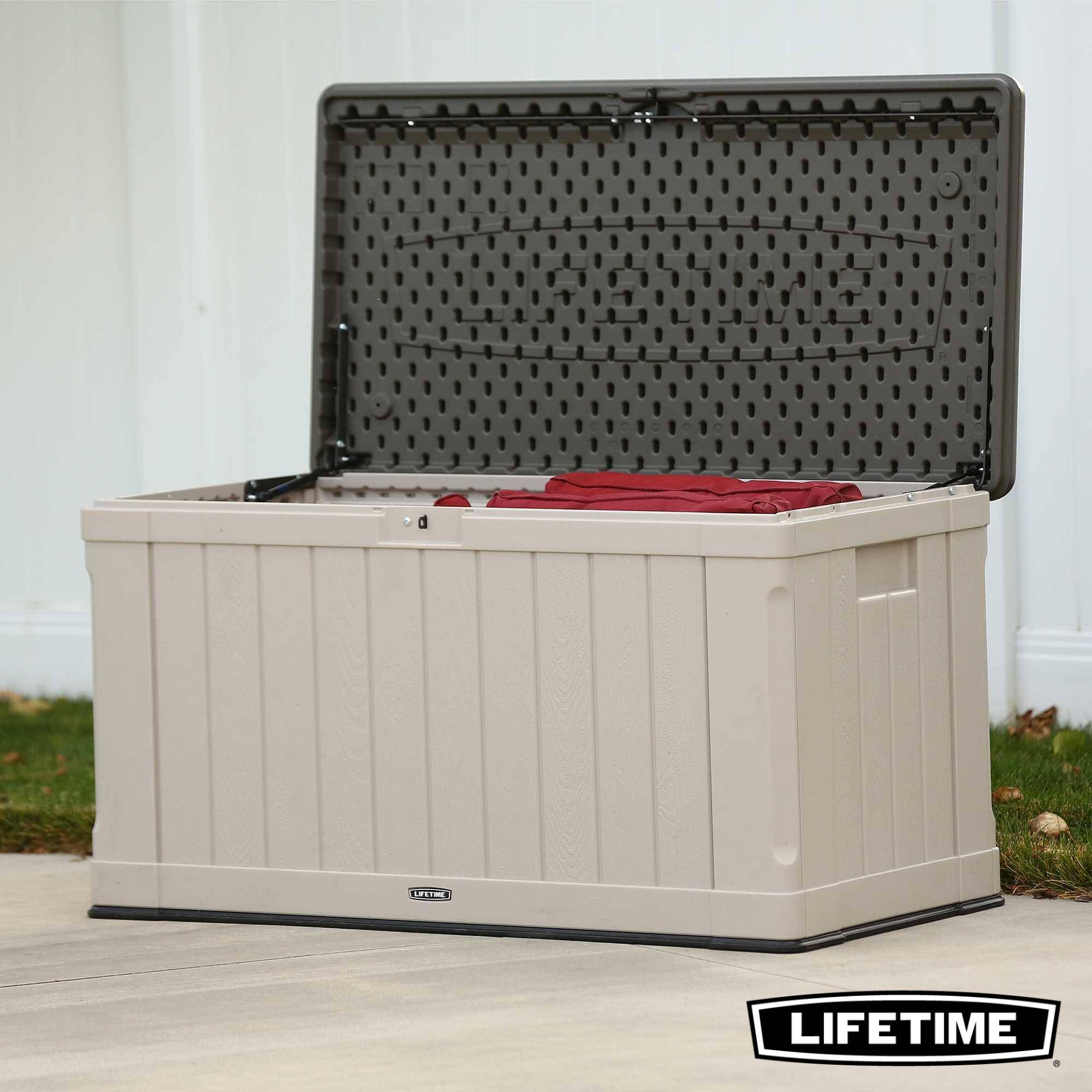 Lifetime - Coffre de rangement d'exterieur résine verrouillable 439L LIFETIME #60186 - Image 5