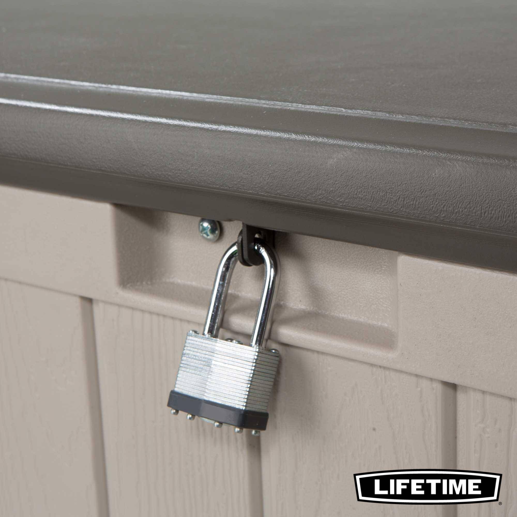 Lifetime - Coffre de rangement d'exterieur résine verrouillable 439L LIFETIME #60186 - Image 3