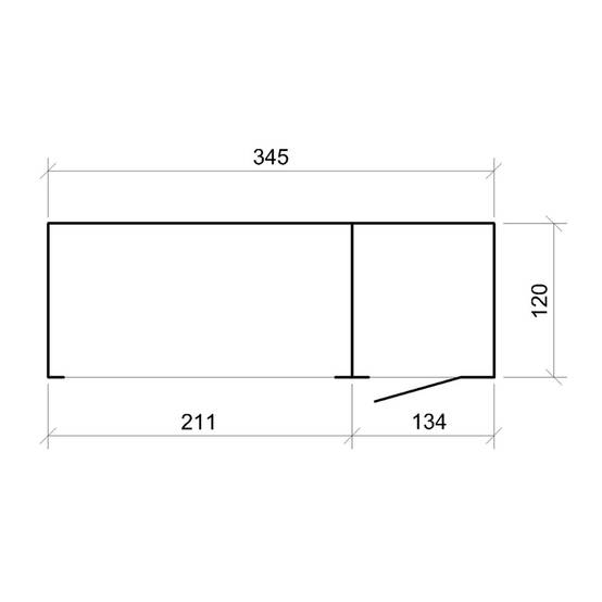 Timbela - Abri à bûches avec remise - 4,14 m² - 345x120xH220 cm - Abri pour bois de chauffage avec rangement - 10 mm d’épaisseur - M985-TERRA BROWN - Timbela - Image 6