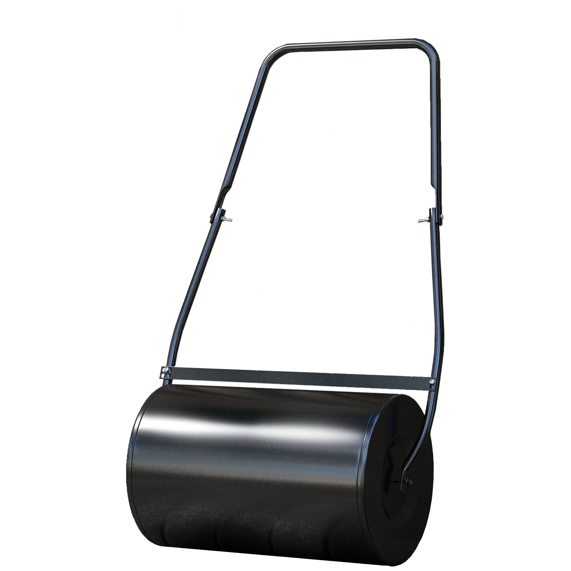 ComfortXL - Rouleau à gazon acier noir 60 x 32 x 105 cm jardin remplissable 38 L pratique - ComfortXL Outdoor Living - Image 1