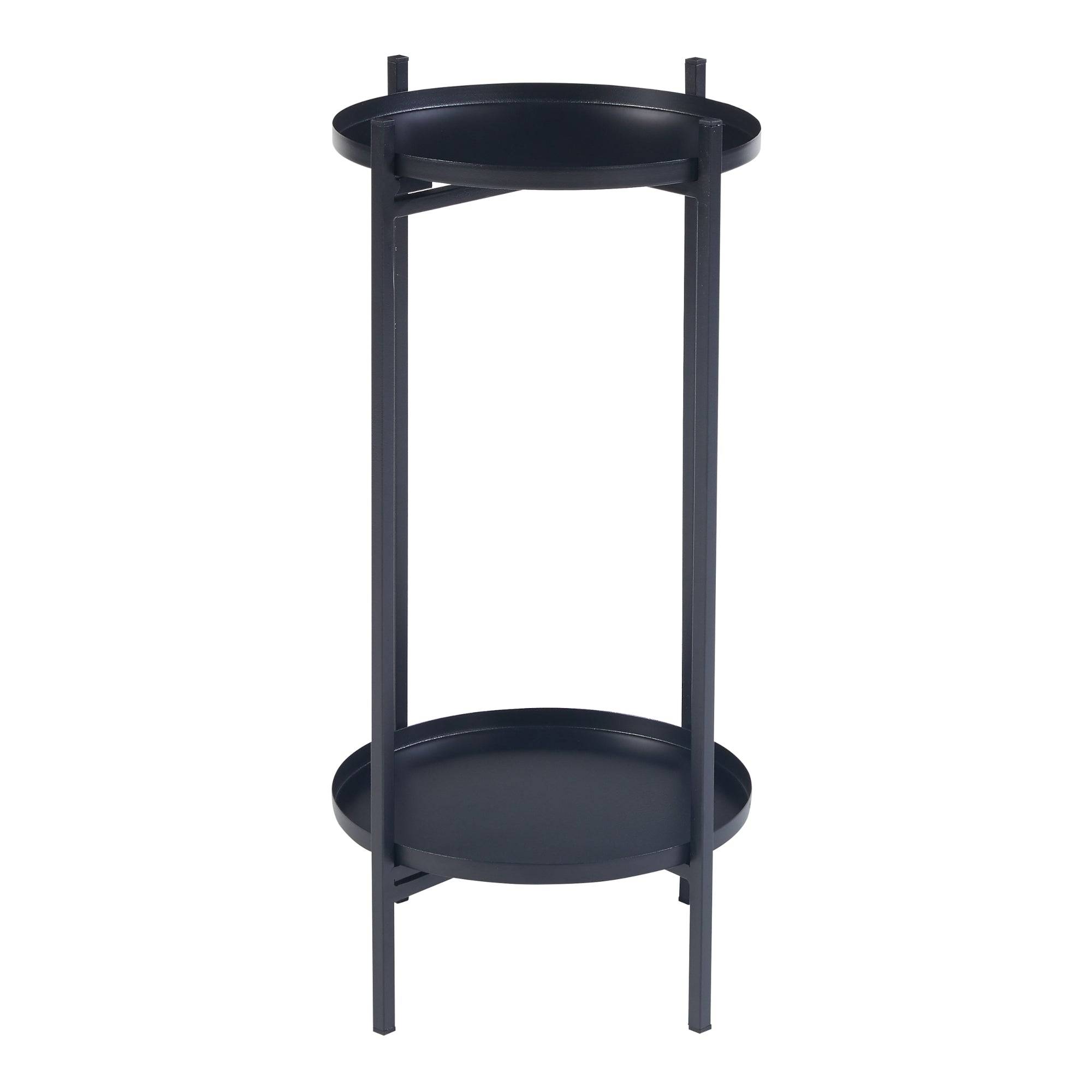 Helloshop26 - Support de plantes à 2 niveaux métal 54 x 25 cm noir - Image 3