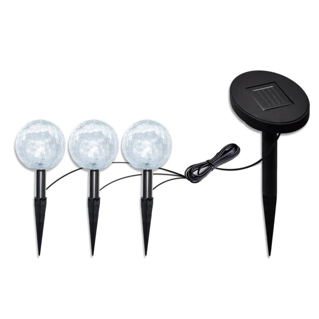Lampe d'extérieur - Lampe de jardins LED solaires 3 pcs avec piquet de sol - Image 1