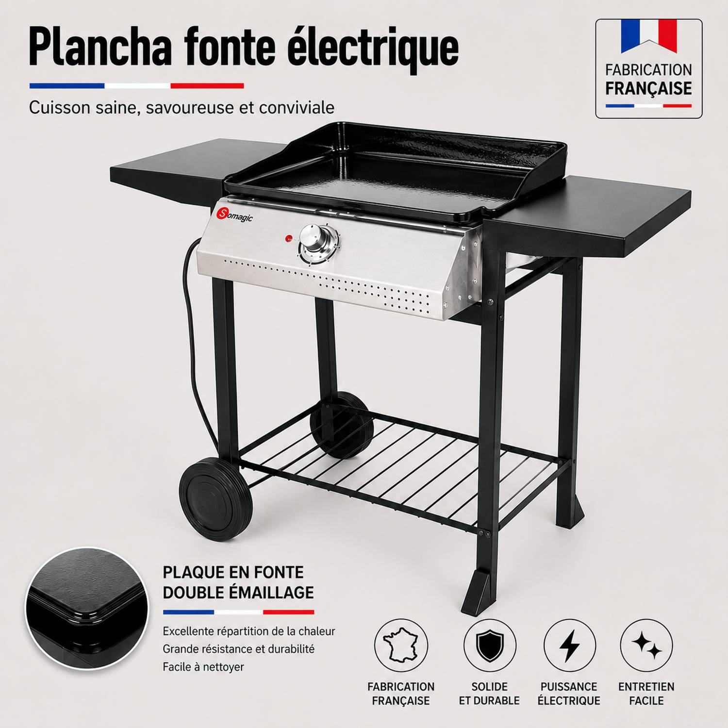 Somagic - Plancha électrique CAPBRETON - SOMAGIC