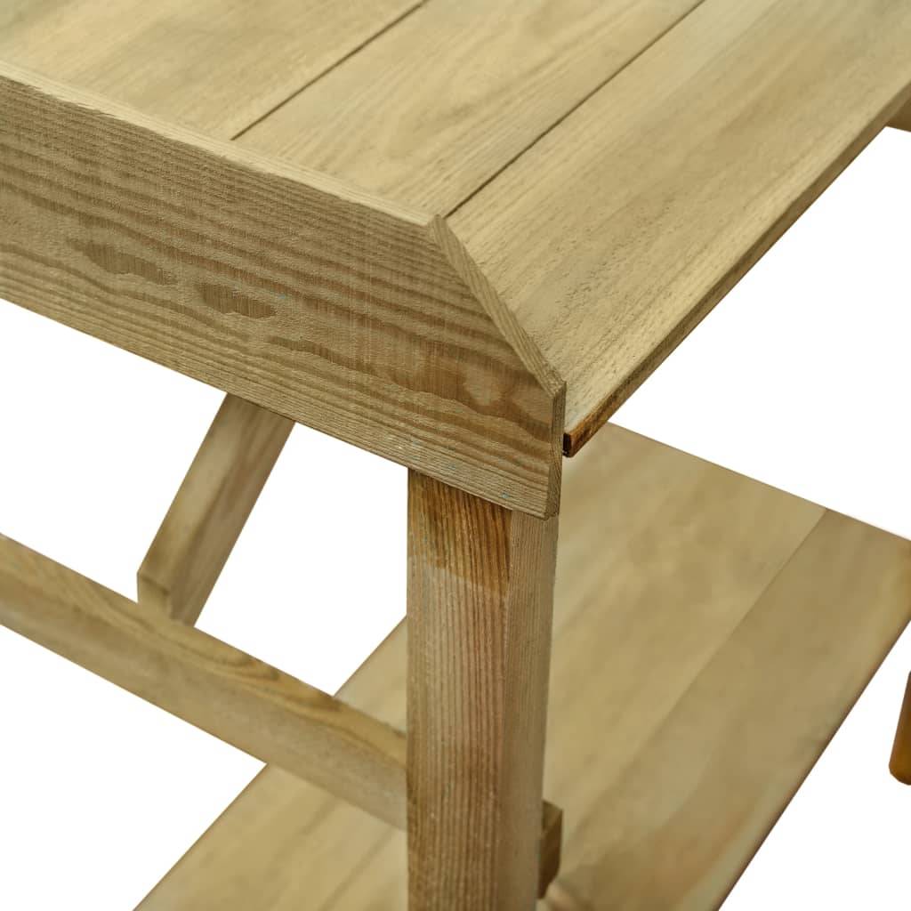 Table de jardinière bois de pin multicolore 75 x 40 x 90 cm - PANGIVO - Image 6