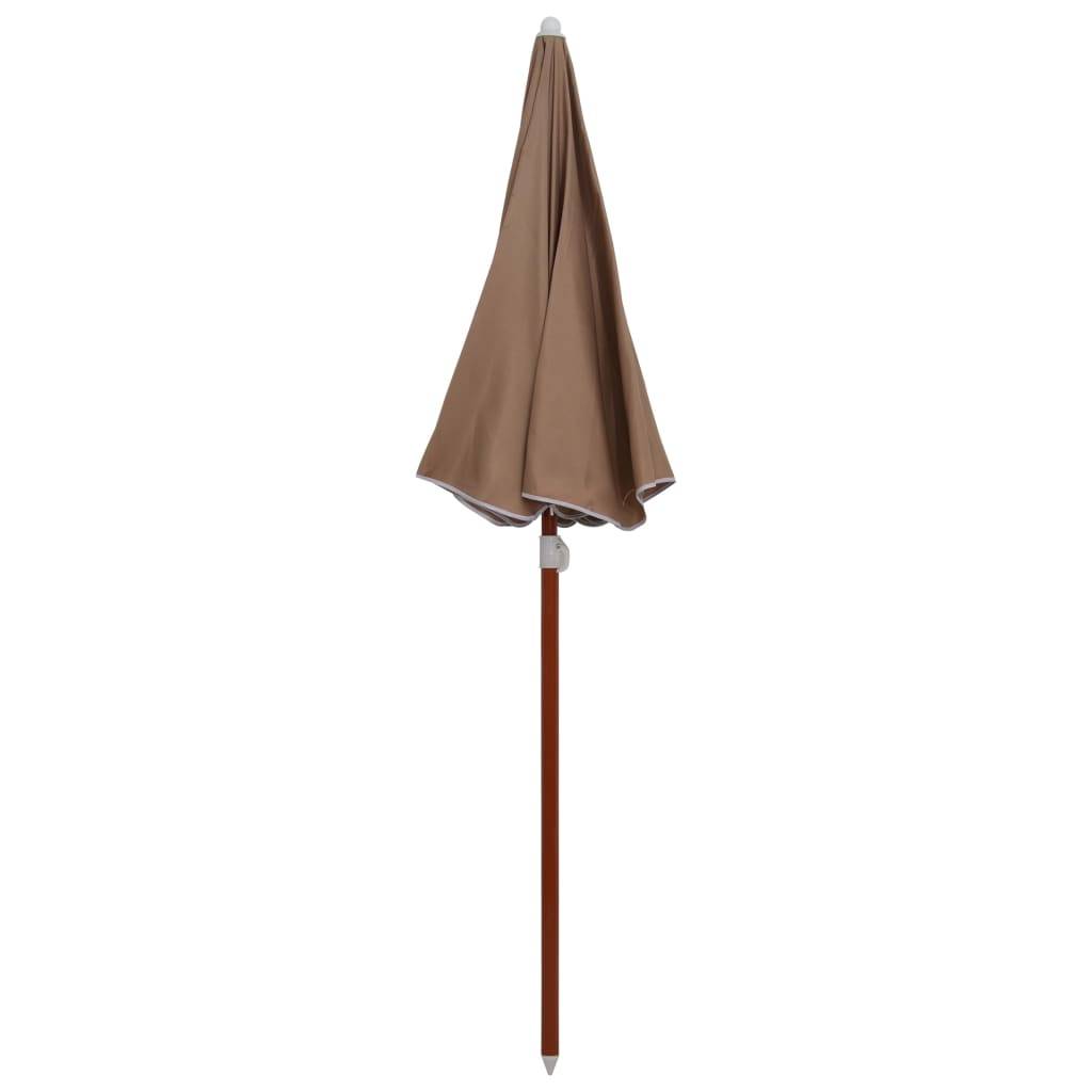 Helloshop26 - Parasol mobilier de jardin avec mât en acier 180 cm taupe - Image 2