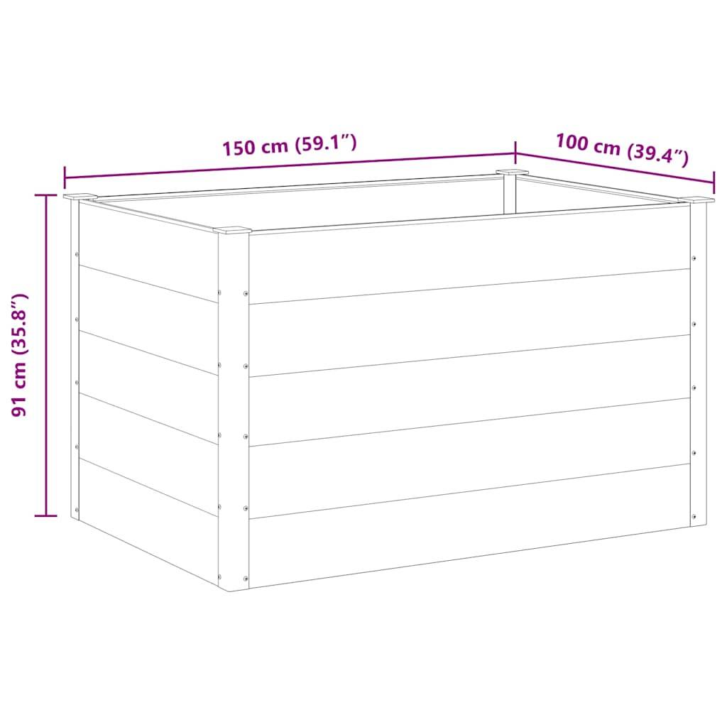 Vidaxl - Lit surélevé de jardin WPC 150x100x91 cm Gris vidaXL 43610 - Image 3
