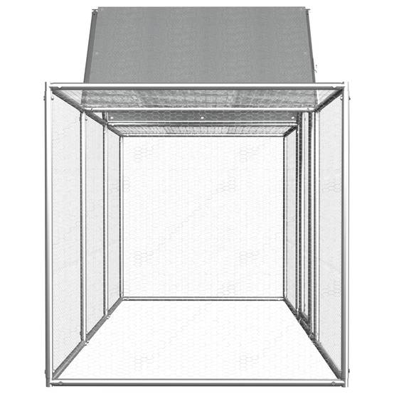 Poulailler 3 x 1 x 1,5 m avec un toit résistant à l'eau acier galvanisé - Image 3