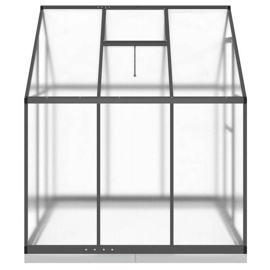 Serre de Jardin Aluminium Polycarbonate Culture Hivernage 169x169cm Anthracite - ComfortXL Outdoor Living - Image 4