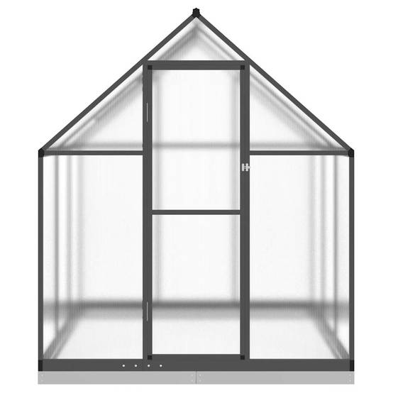 Serre de Jardin Aluminium Polycarbonate Culture Hivernage 169x169cm Anthracite - ComfortXL Outdoor Living - Image 3