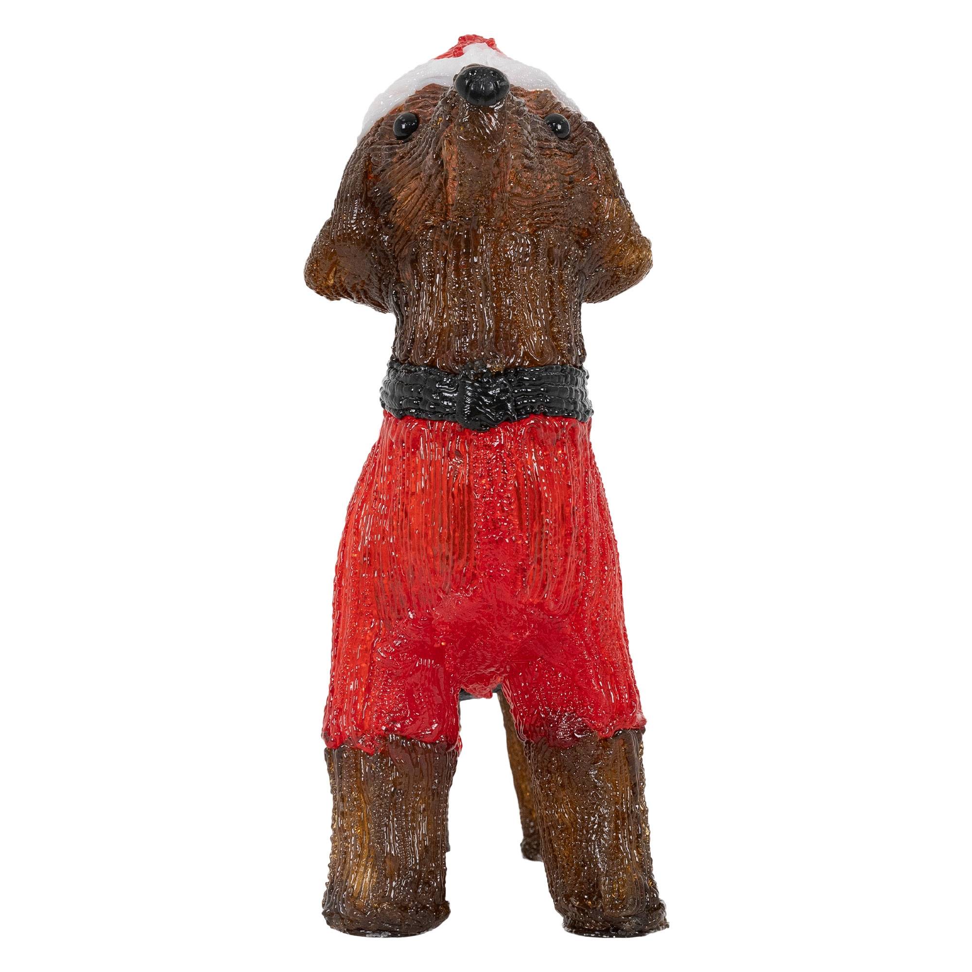 Ecd-Germany - LED Teckel chien de Noël décoration intérieur/extérieur lumières de jardin 37 cm - Image 2