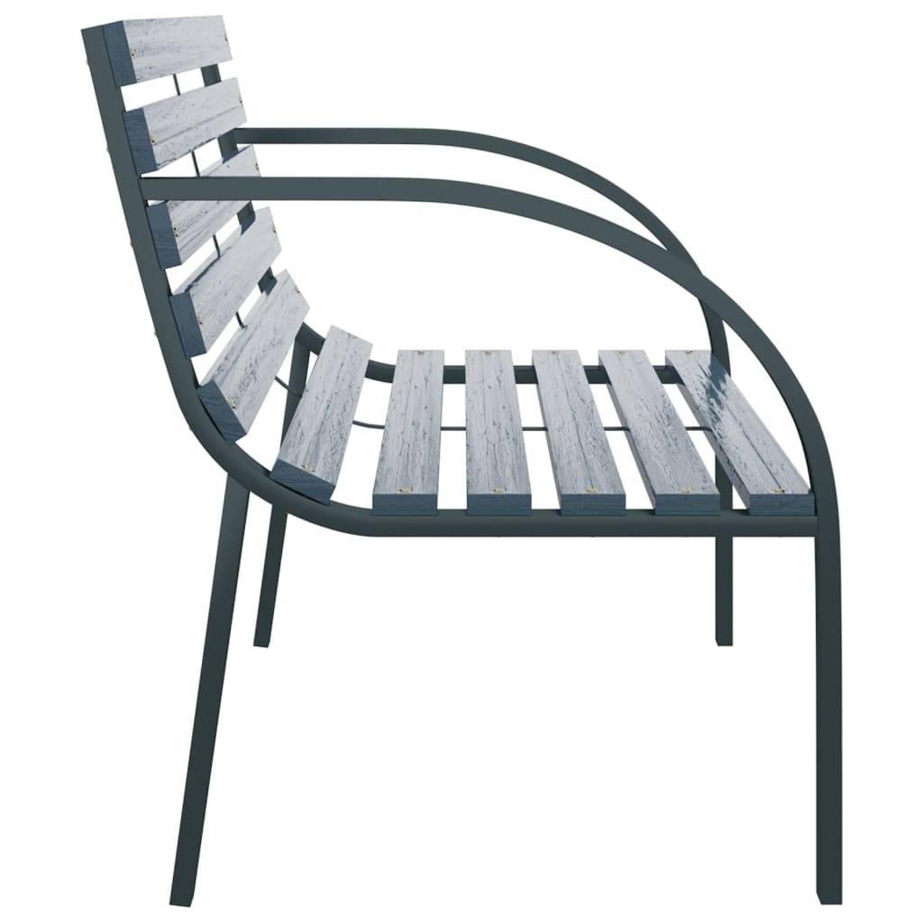 Maison Chic - Banc de jardin - Banc d'extérieur - Banquette 120 cm Gris Bois - Image 4