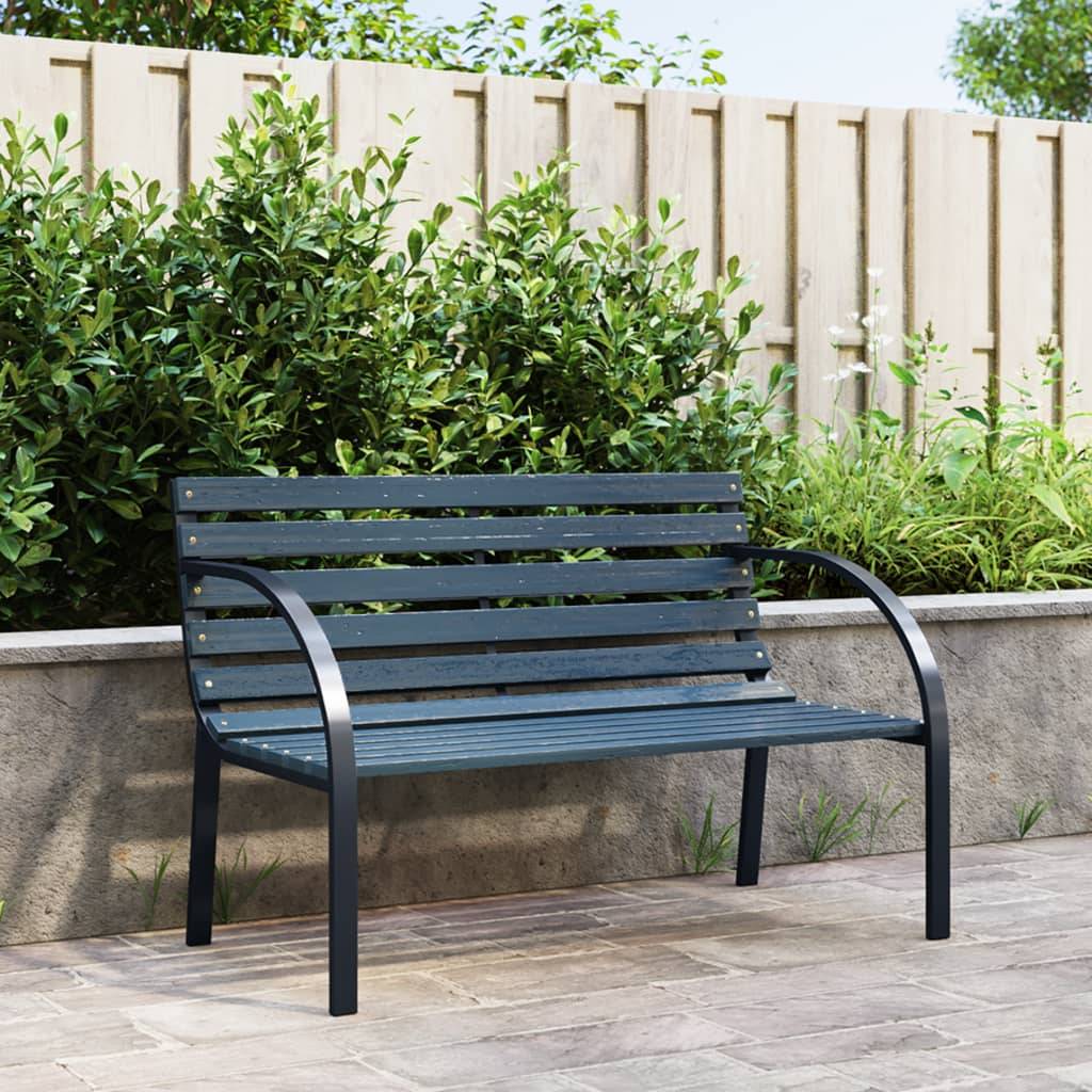 Maison Chic - Banc de jardin - Banc d'extérieur - Banquette 120 cm Gris Bois - Image 2