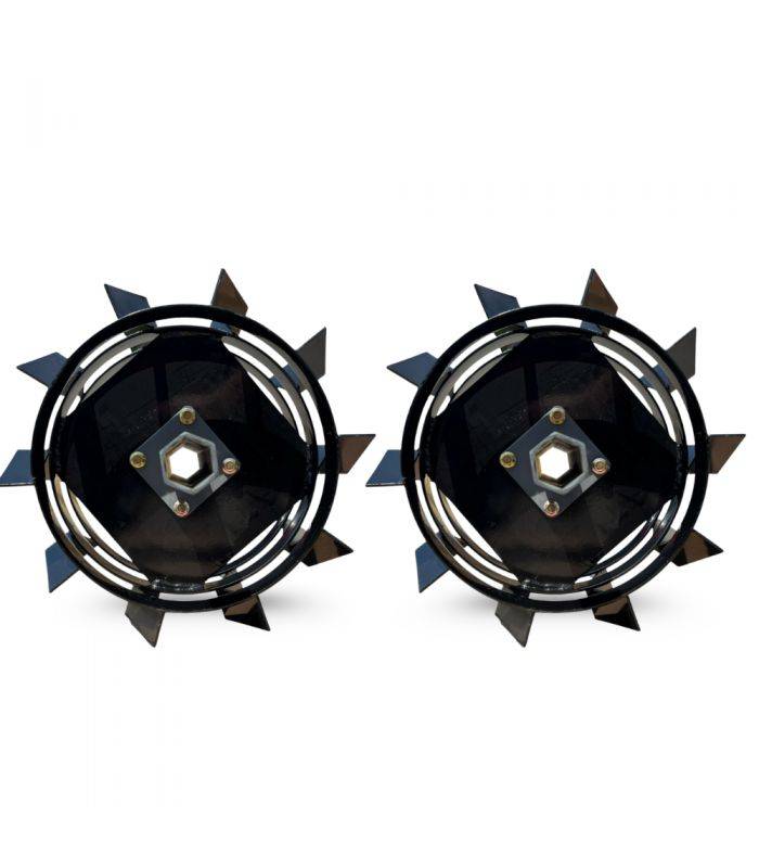 Paire de roues métalliques 4.00-8 axe 32 mm pour motoculteur toute marque – DAEWOO DAACC-116-32 - Image 1