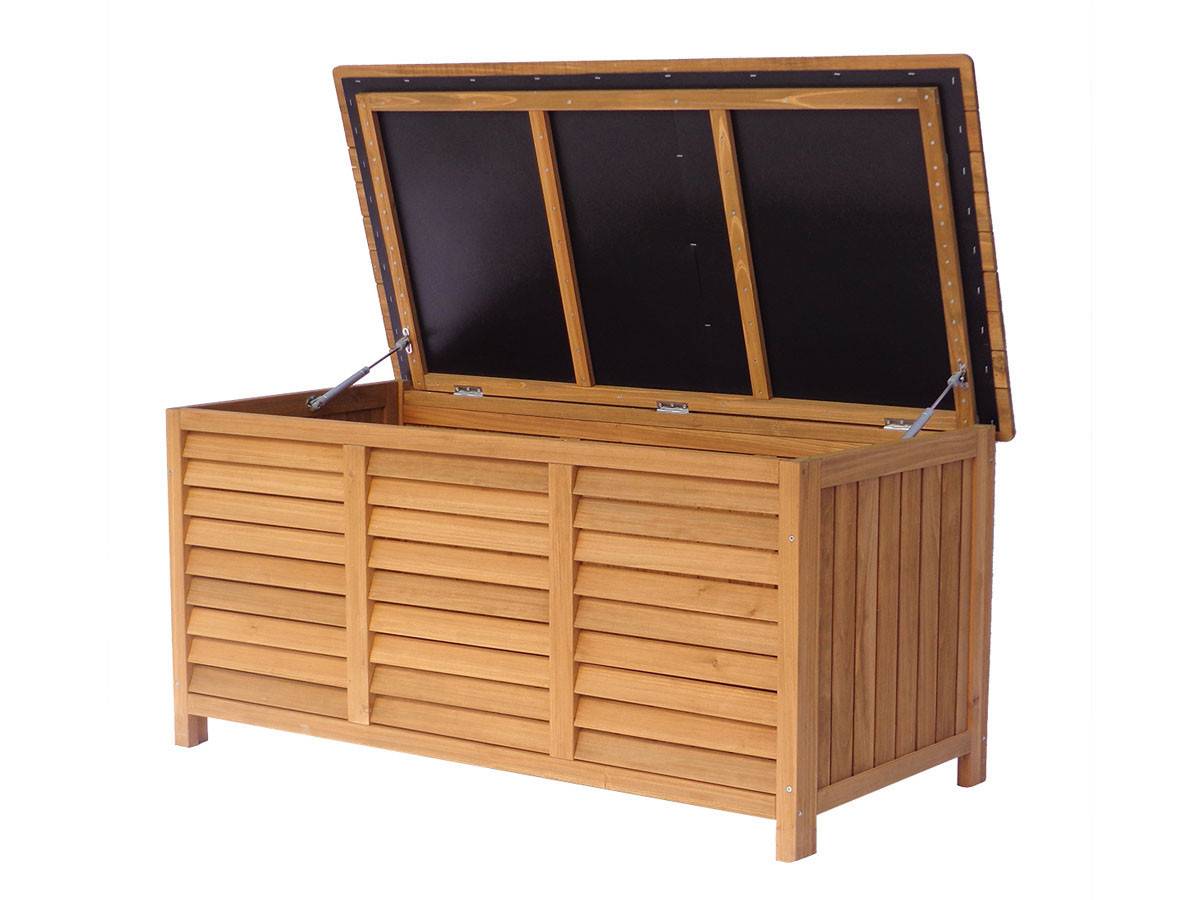 Coffre De Jardin En Bois "macao" - 130 X 64 X 60 Cm - Marron -habitat Et Jardin - Image 2