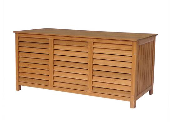 Coffre De Jardin En Bois "macao" - 130 X 64 X 60 Cm - Marron -habitat Et Jardin - Image 1