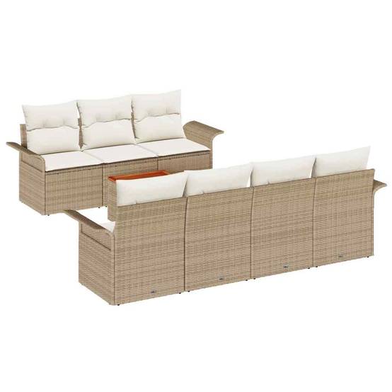ComfortXL - Salon d'Extérieur Modulable en Résine Tressée avec Rangement et Table de Jardin Beige – ComfortXL Outdoor Living - Image 2