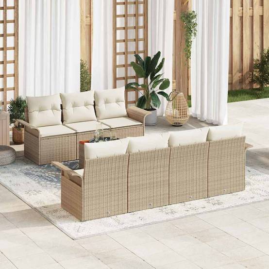 ComfortXL - Salon d'Extérieur Modulable en Résine Tressée avec Rangement et Table de Jardin Beige – ComfortXL Outdoor Living - Image 1