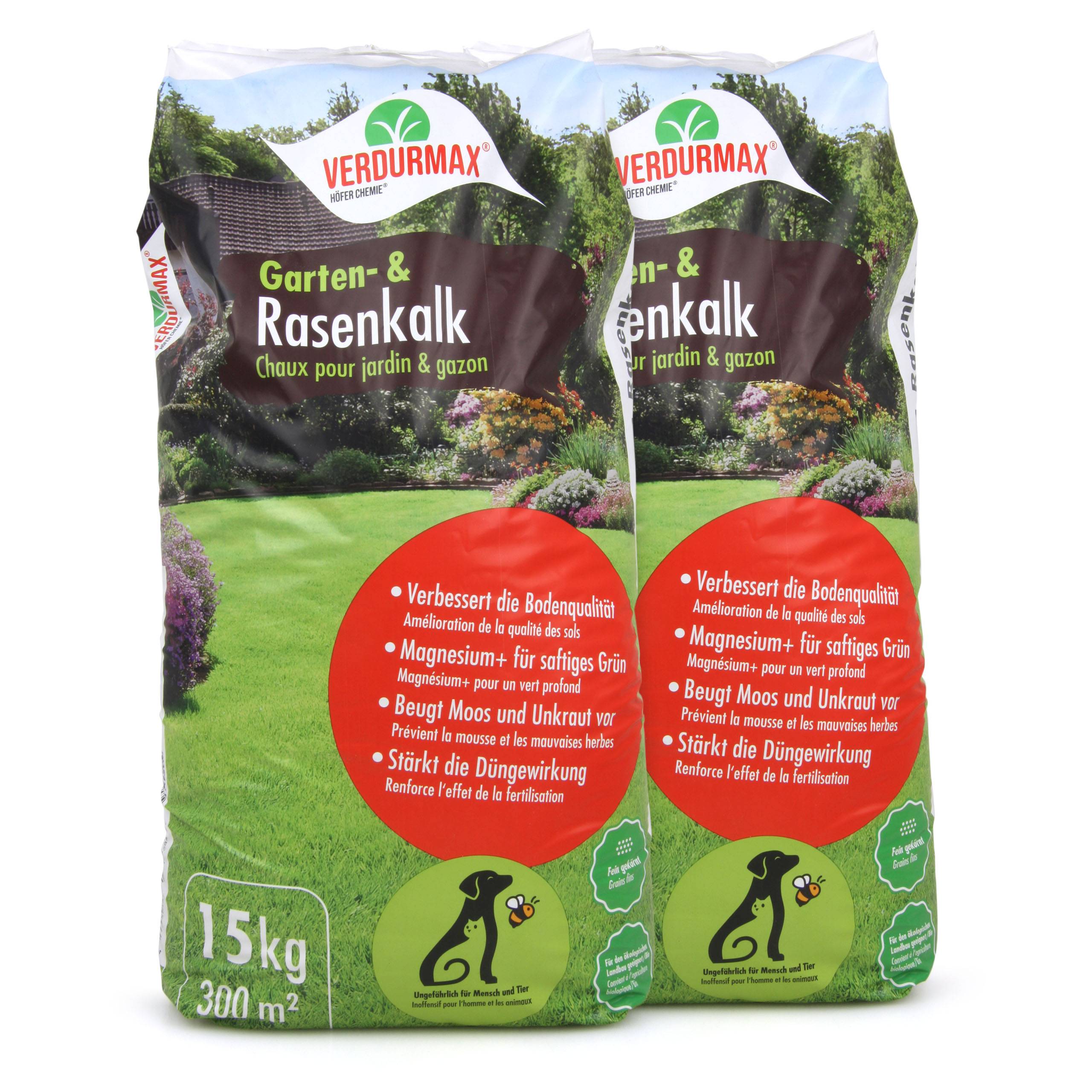 15 kg VERDURMAX® Chaux pour jardin et pelouse  x 2