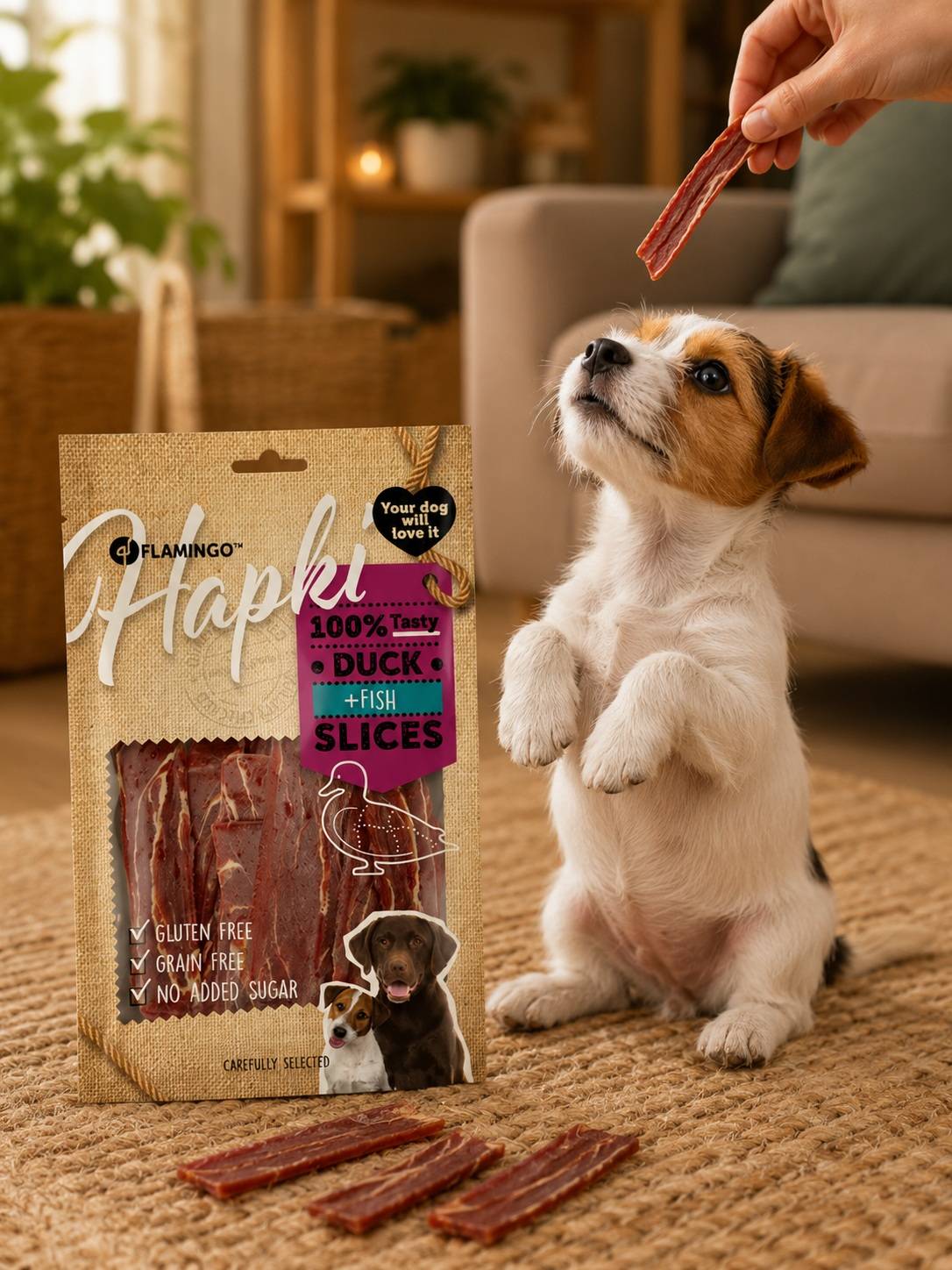 Friandises chien canard & cabillaud tranches 85g - Image 4