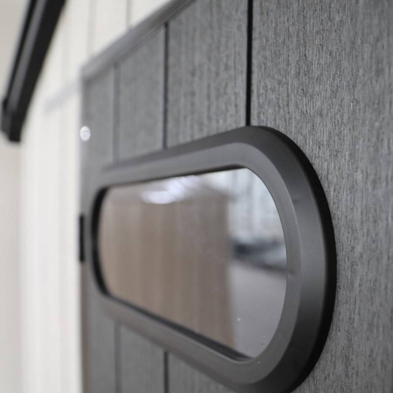 Abri de jardin 1,24m² résine brossée gris avec plancher Jobu Docker - Image 6