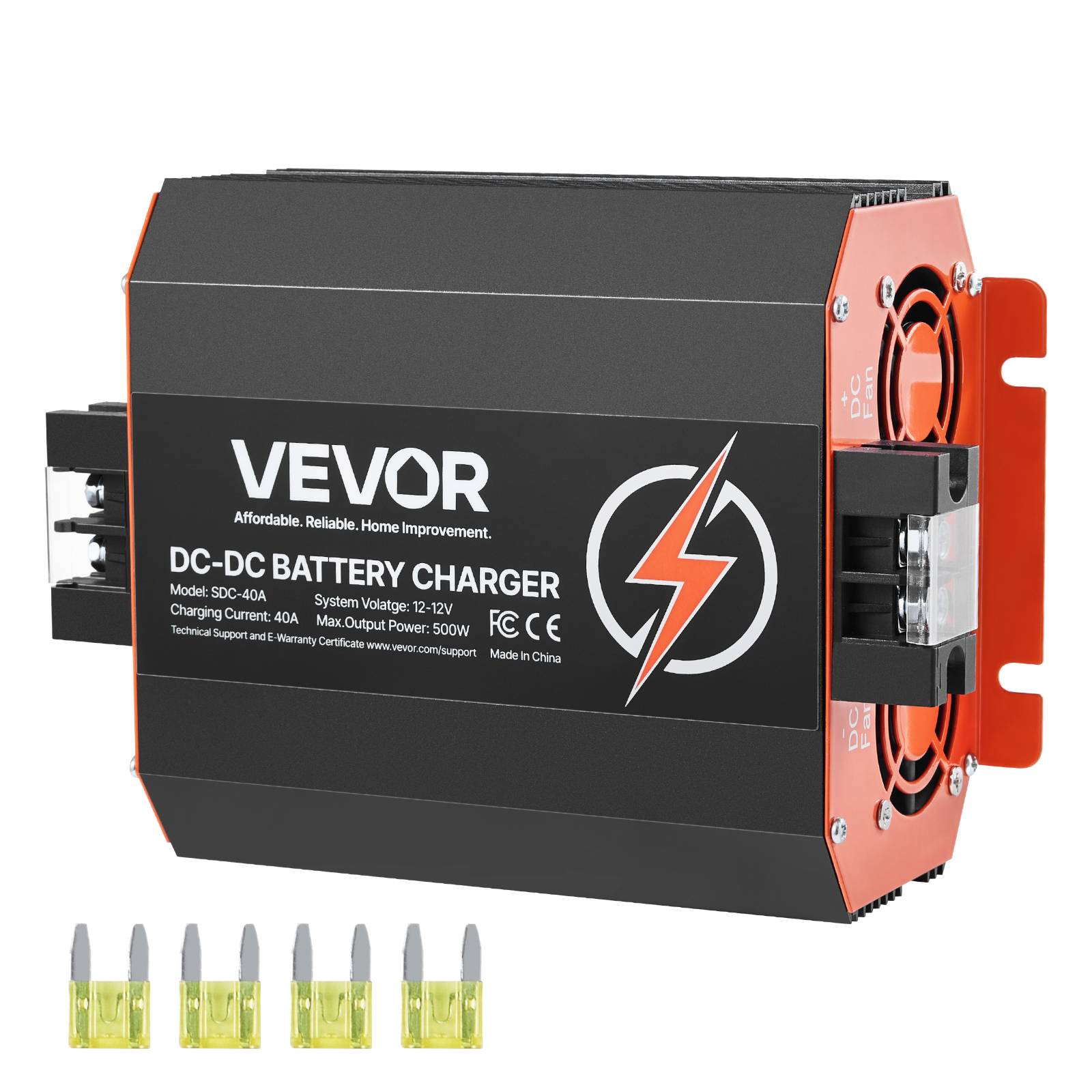 VEVOR Chargeur batterie CC-CC 12 V 40 A, 500 W, plomb, lithium, AGM. Voitures. - Image 1