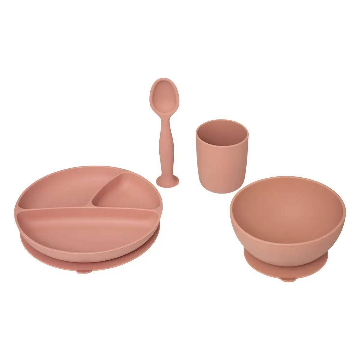 Set Repas Enfant "Silicone" 17cm Terracotta - Image 1