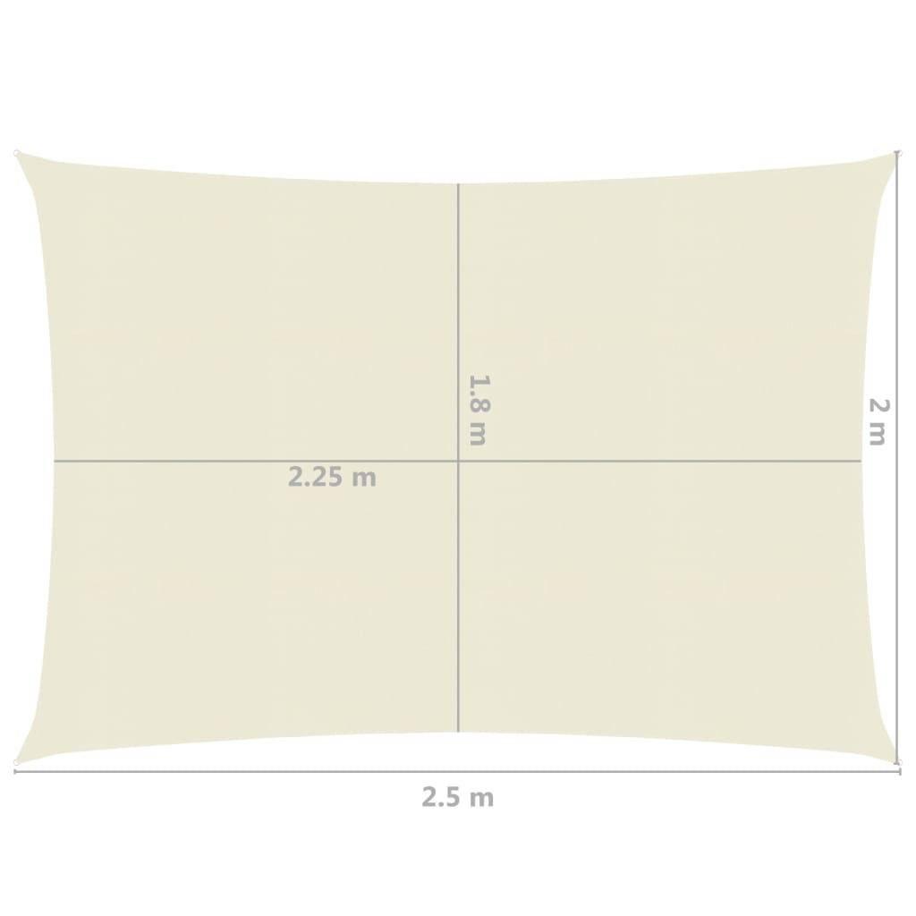 Helloshop26 - Voile toile d'ombrage parasol 160 g/m² crème 2 x 2,5 m PEHD - Image 6