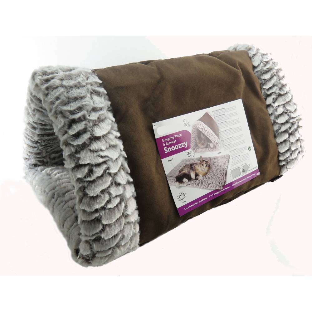 animallparadise - Tunnel 32 x 55 x 23 cm tunnel en triangle Snoozzy 2 en 1 pour chat - Image 6