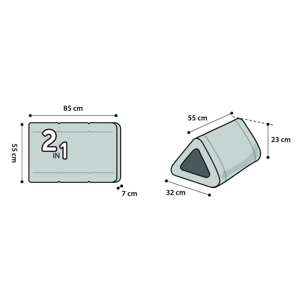 animallparadise - Tunnel 32 x 55 x 23 cm tunnel en triangle Snoozzy 2 en 1 pour chat - Image 7