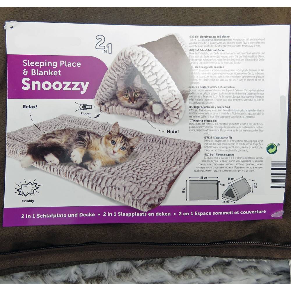 animallparadise - Tunnel 32 x 55 x 23 cm tunnel en triangle Snoozzy 2 en 1 pour chat - Image 5
