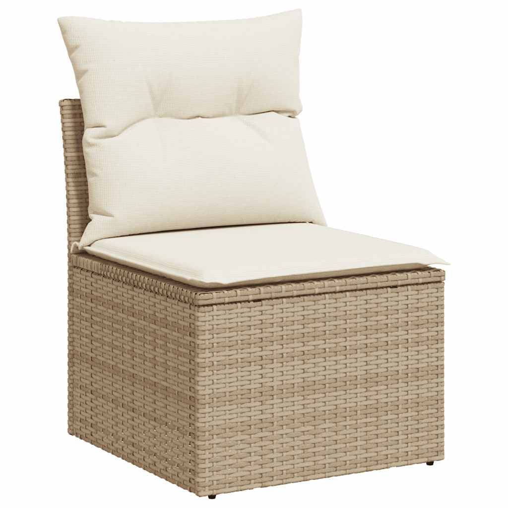 Vidaxl - Salon de jardin avec coussins 7 pcs beige résine tressée vidaXL 3274818 - Image 9